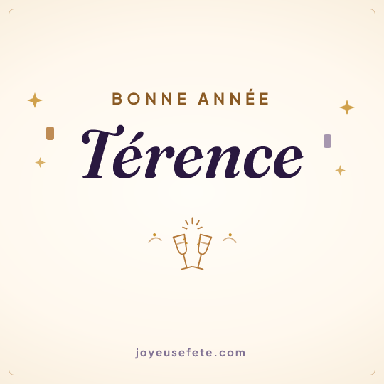 Image carrée « Bonne année Térence » pour WhatsApp
