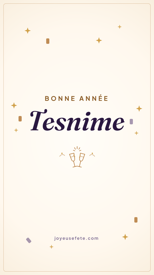 Image « Bonne année Tesnime » au format story