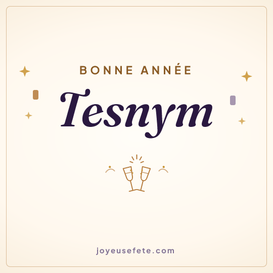 Image carrée « Bonne année Tesnym » pour WhatsApp