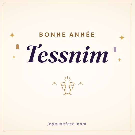 Image carrée « Bonne année Tessnim » pour WhatsApp