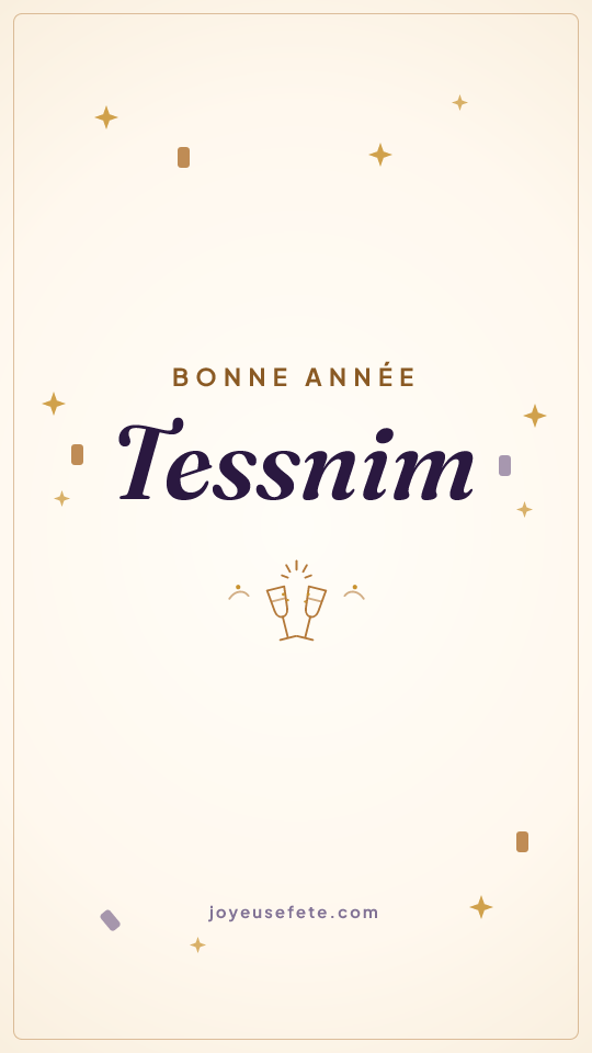 Image « Bonne année Tessnim » au format story