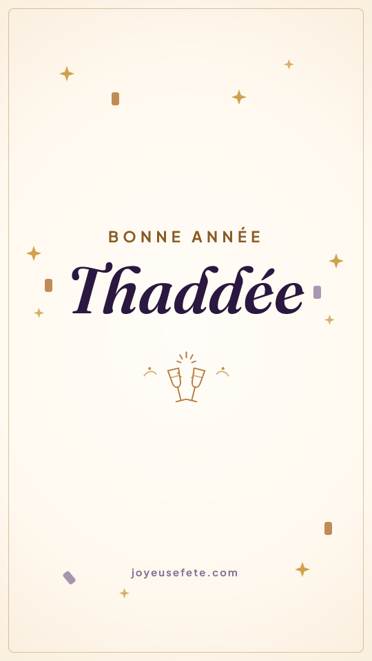 Image « Bonne année Thaddée » au format story