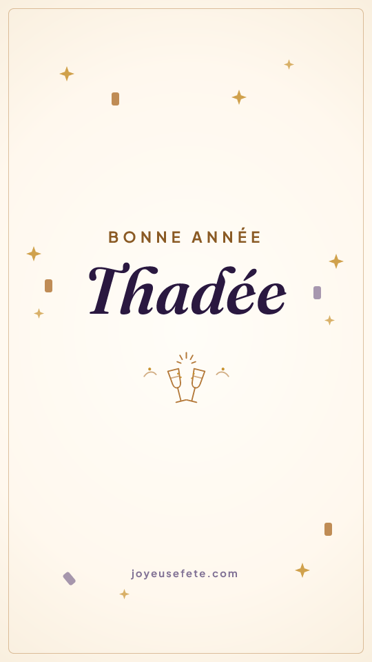 Image « Bonne année Thadée » au format story