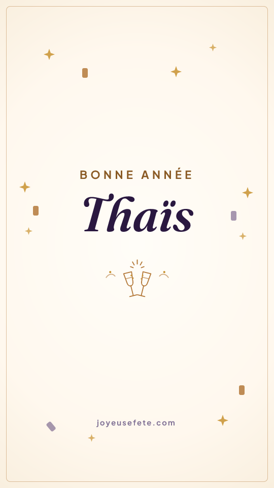 Image « Bonne année Thaïs » au format story