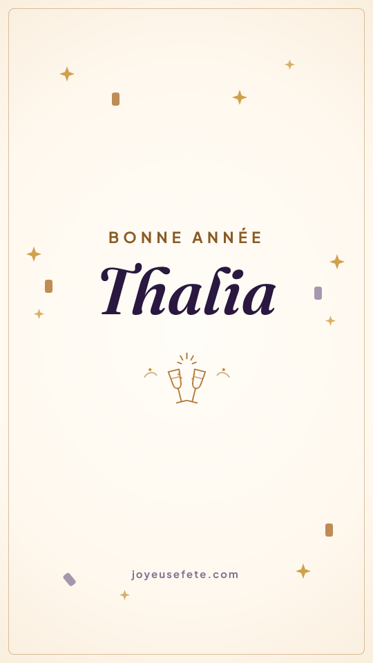Image « Bonne année Thalia » au format story