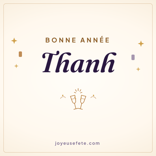 Image carrée « Bonne année Thanh » pour WhatsApp