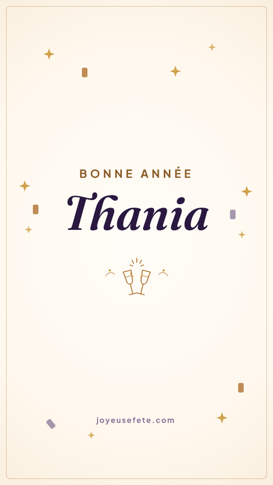 Image « Bonne année Thania » au format story