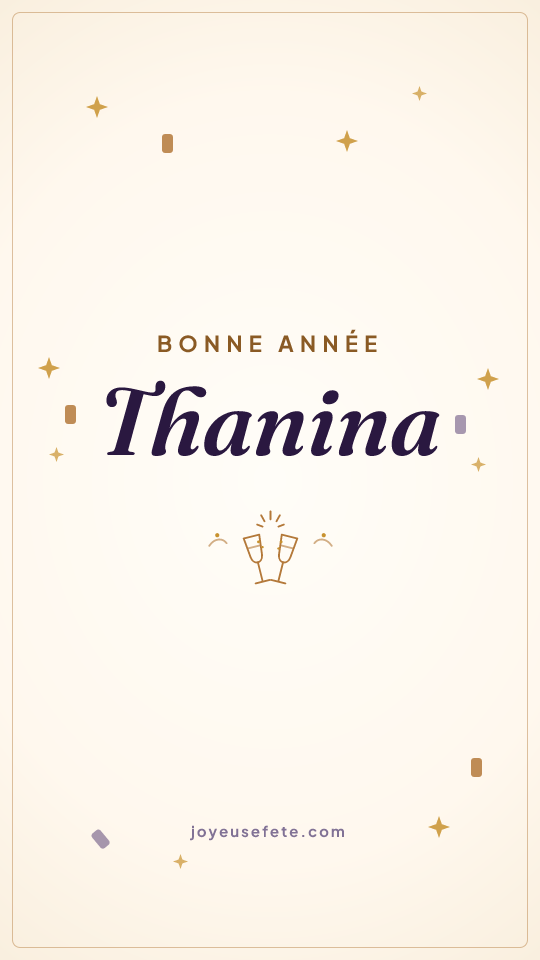 Image « Bonne année Thanina » au format story