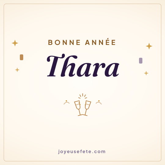 Image carrée « Bonne année Thara » pour WhatsApp
