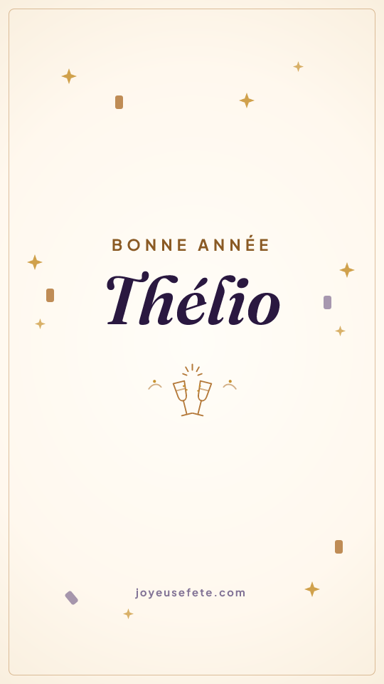 Image « Bonne année Thélio » au format story