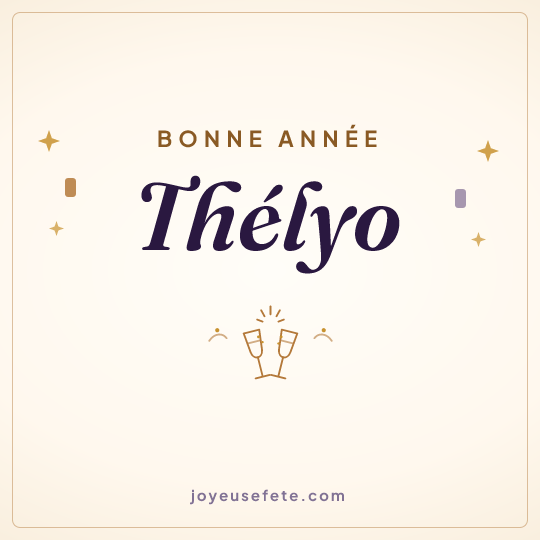 Image carrée « Bonne année Thélyo » pour WhatsApp