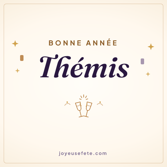 Image carrée « Bonne année Thémis » pour WhatsApp