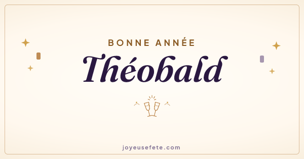 Image « Bonne année Théobald » au format large