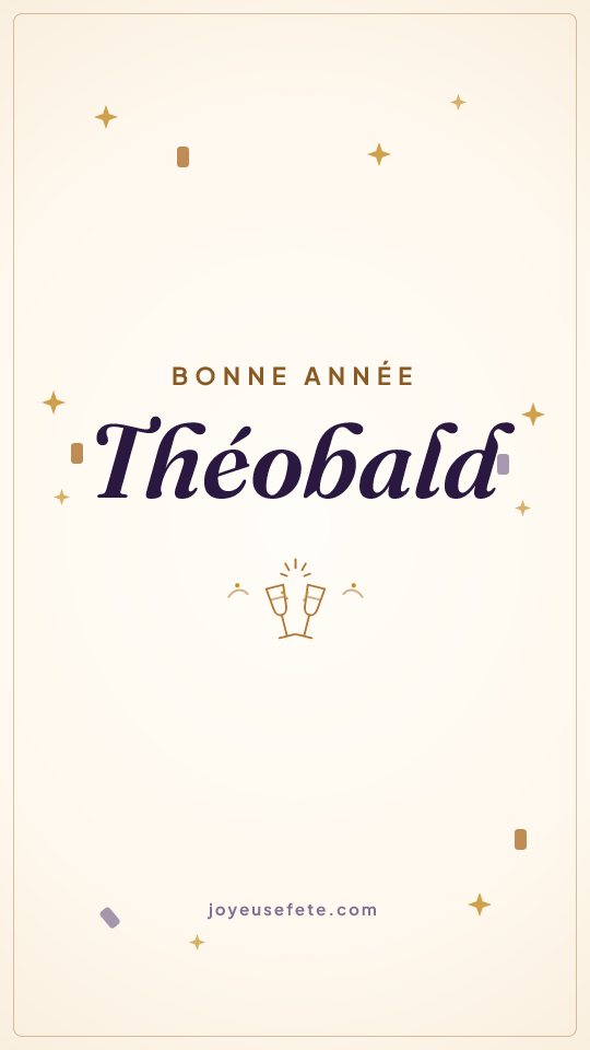 Image « Bonne année Théobald » au format story