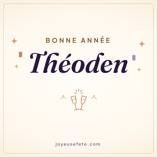 Image carrée « Bonne année Théoden » pour WhatsApp