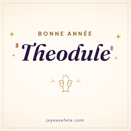 Image carrée « Bonne année Theodule » pour WhatsApp