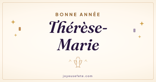 Image « Bonne année Thérèse-Marie » au format large