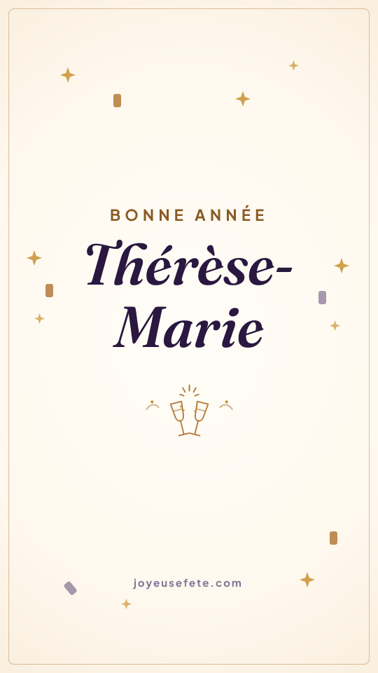Image « Bonne année Thérèse-Marie » au format story