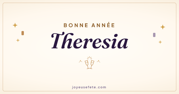 Image « Bonne année Theresia » au format large