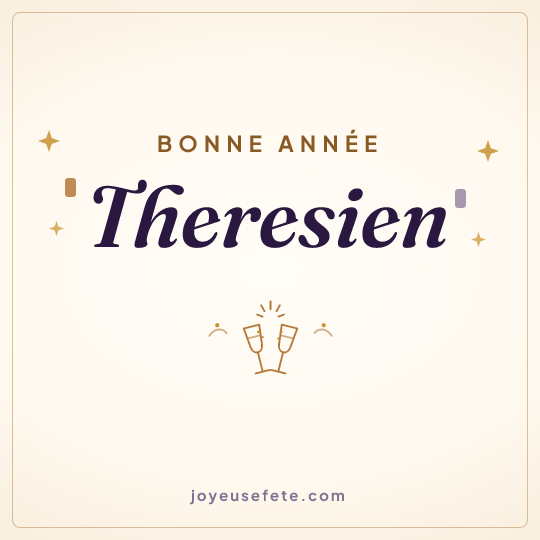 Image carrée « Bonne année Theresien » pour WhatsApp