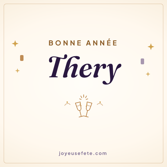 Image carrée « Bonne année Thery » pour WhatsApp
