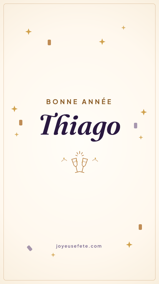 Image « Bonne année Thiago » au format story
