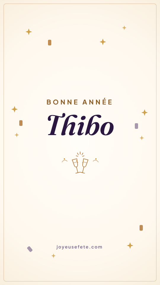 Image « Bonne année Thibo » au format story