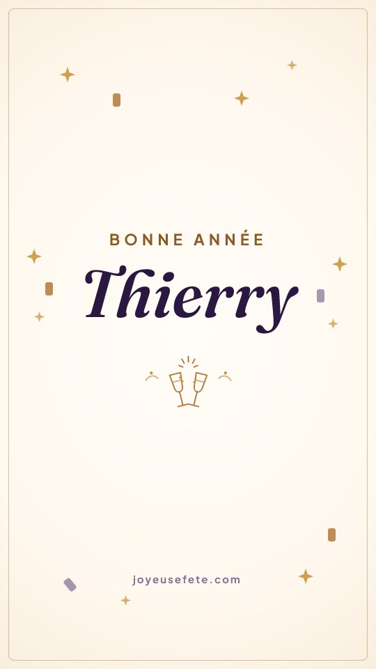 Image « Bonne année Thierry » au format story