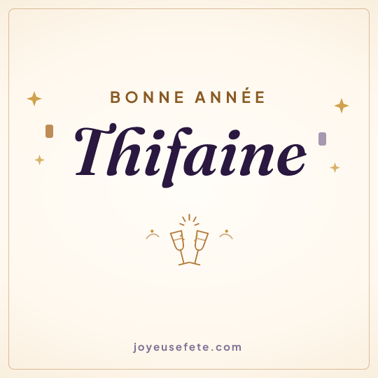 Image carrée « Bonne année Thifaine » pour WhatsApp