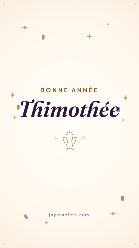 Image « Bonne année Thimothée » au format story