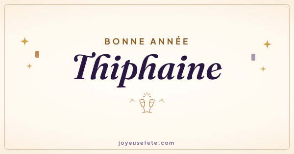 Image « Bonne année Thiphaine » au format large