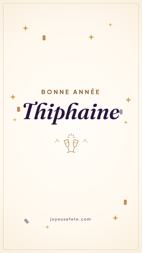 Image « Bonne année Thiphaine » au format story