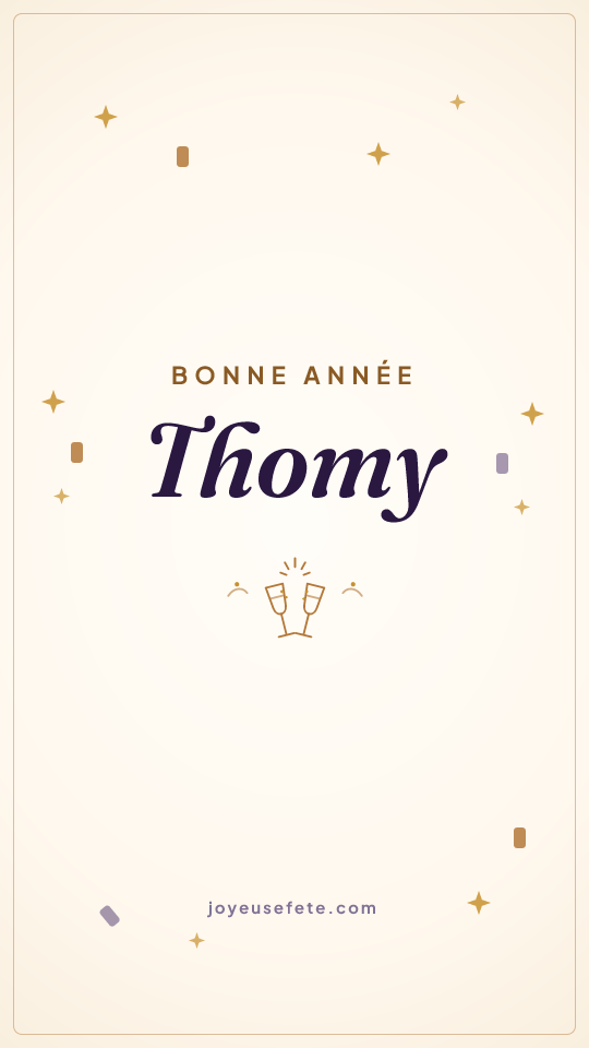 Image « Bonne année Thomy » au format story