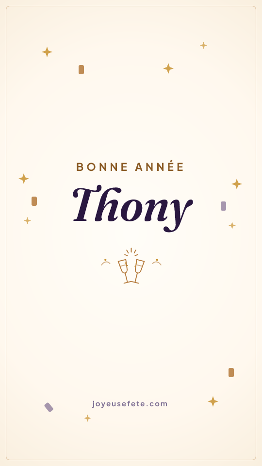 Image « Bonne année Thony » au format story