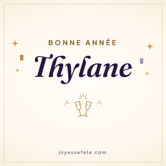 Image carrée « Bonne année Thylane » pour WhatsApp