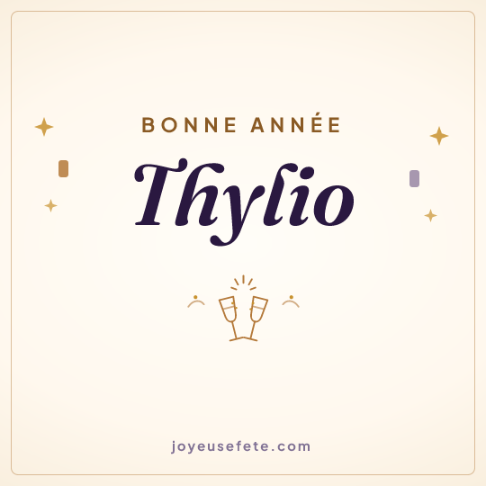 Image carrée « Bonne année Thylio » pour WhatsApp