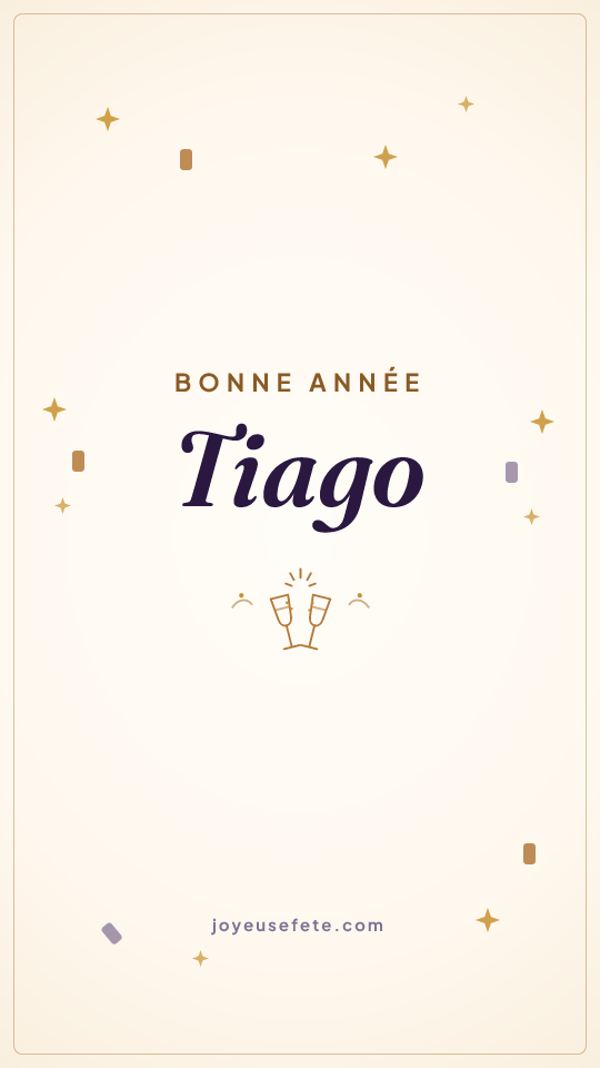 Image « Bonne année Tiago » au format story