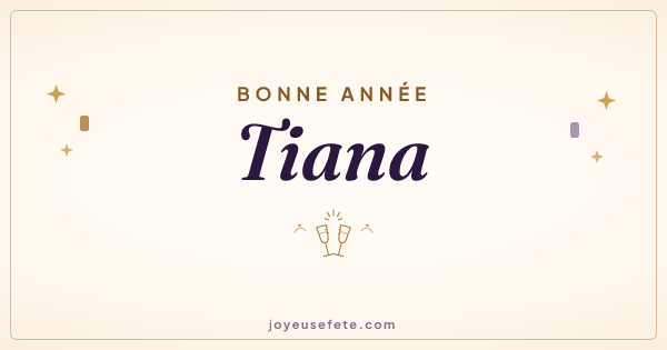 Image « Bonne année Tiana » au format large