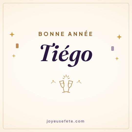 Image carrée « Bonne année Tiégo » pour WhatsApp