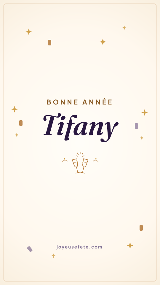 Image « Bonne année Tifany » au format story