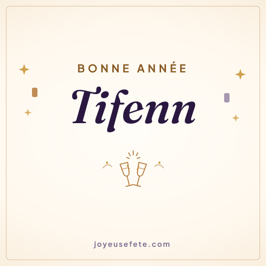 Image carrée « Bonne année Tifenn » pour WhatsApp