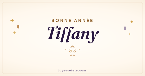Image « Bonne année Tiffany » au format large