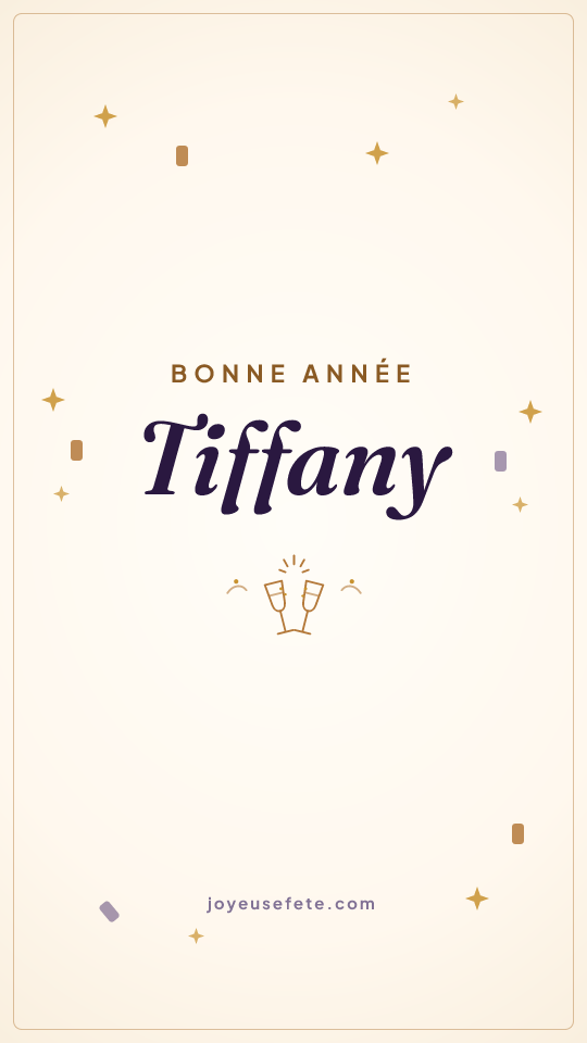Image « Bonne année Tiffany » au format story