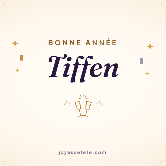 Image carrée « Bonne année Tiffen » pour WhatsApp