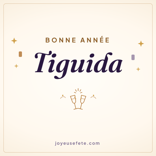 Image carrée « Bonne année Tiguida » pour WhatsApp