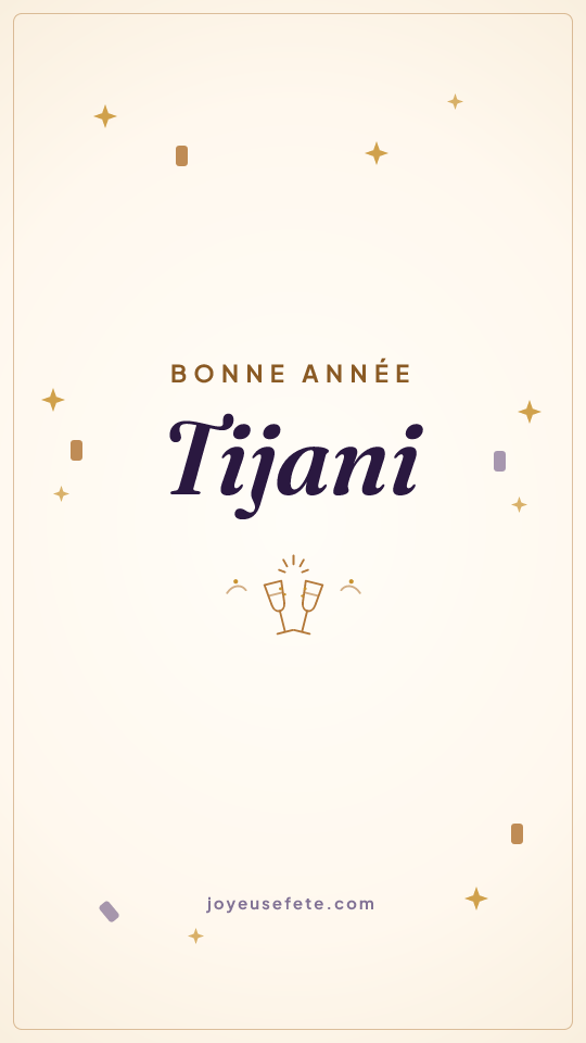 Image « Bonne année Tijani » au format story
