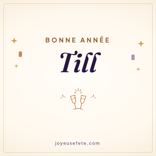 Image carrée « Bonne année Till » pour WhatsApp