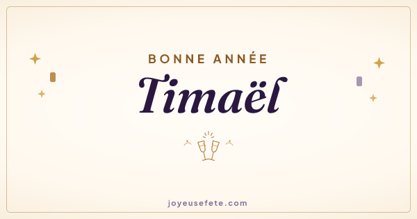 Image « Bonne année Timaël » au format large
