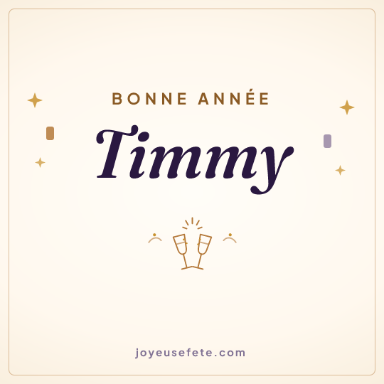 Image carrée « Bonne année Timmy » pour WhatsApp