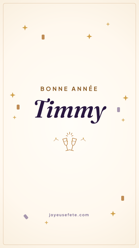 Image « Bonne année Timmy » au format story